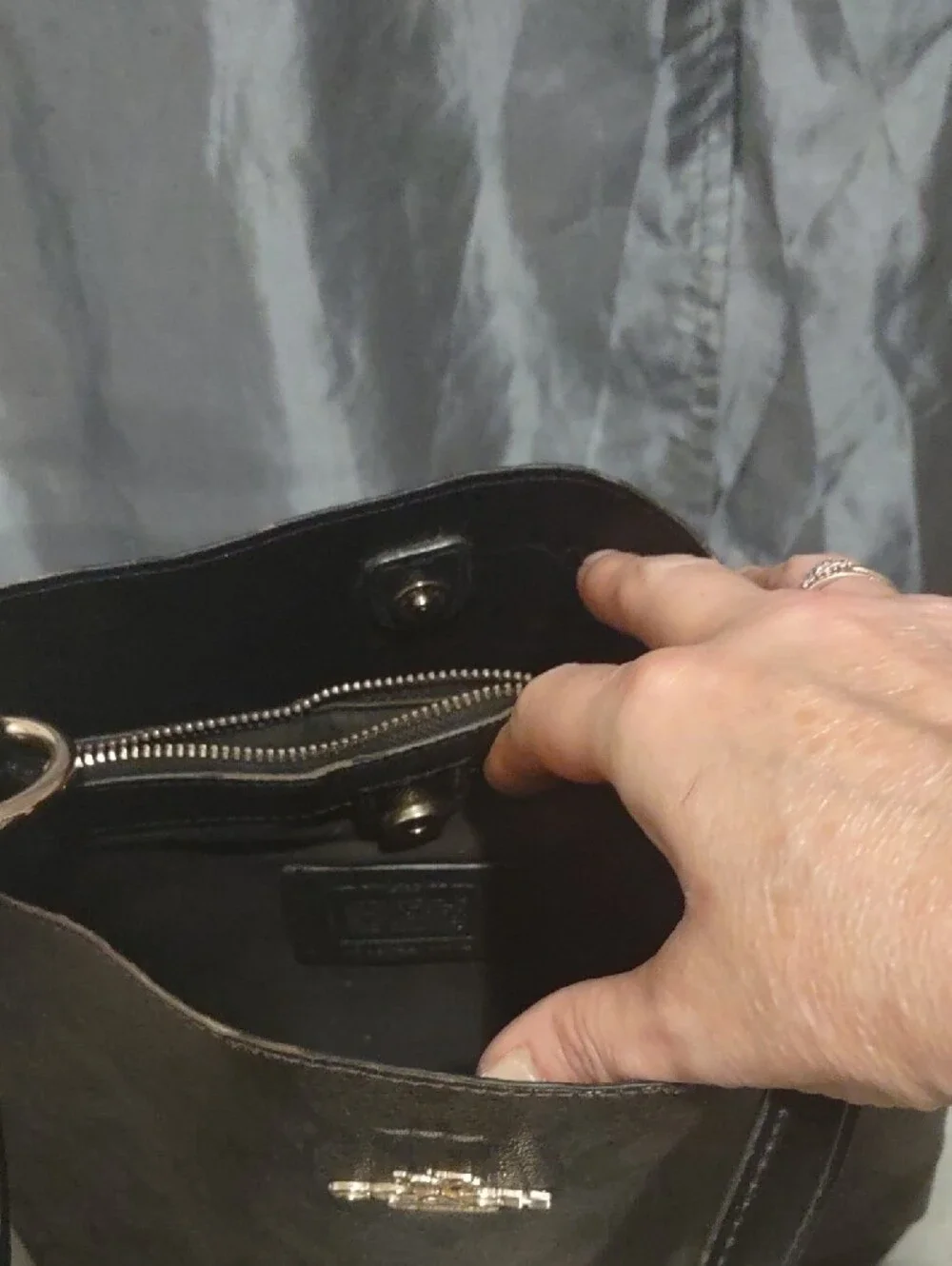 Coach Black Signature Shoulder Bag